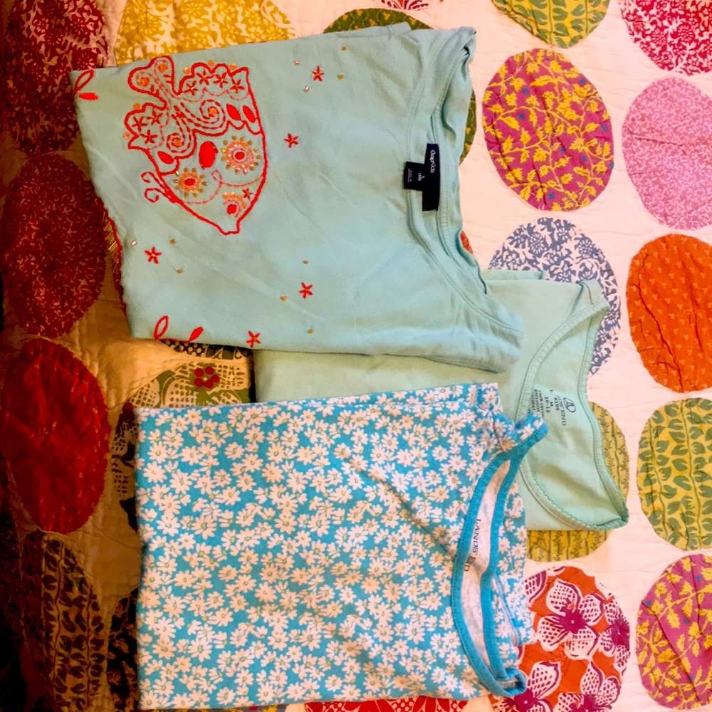 Lot of Three Size 10 Girls Shirts, Gap and Lands’ End